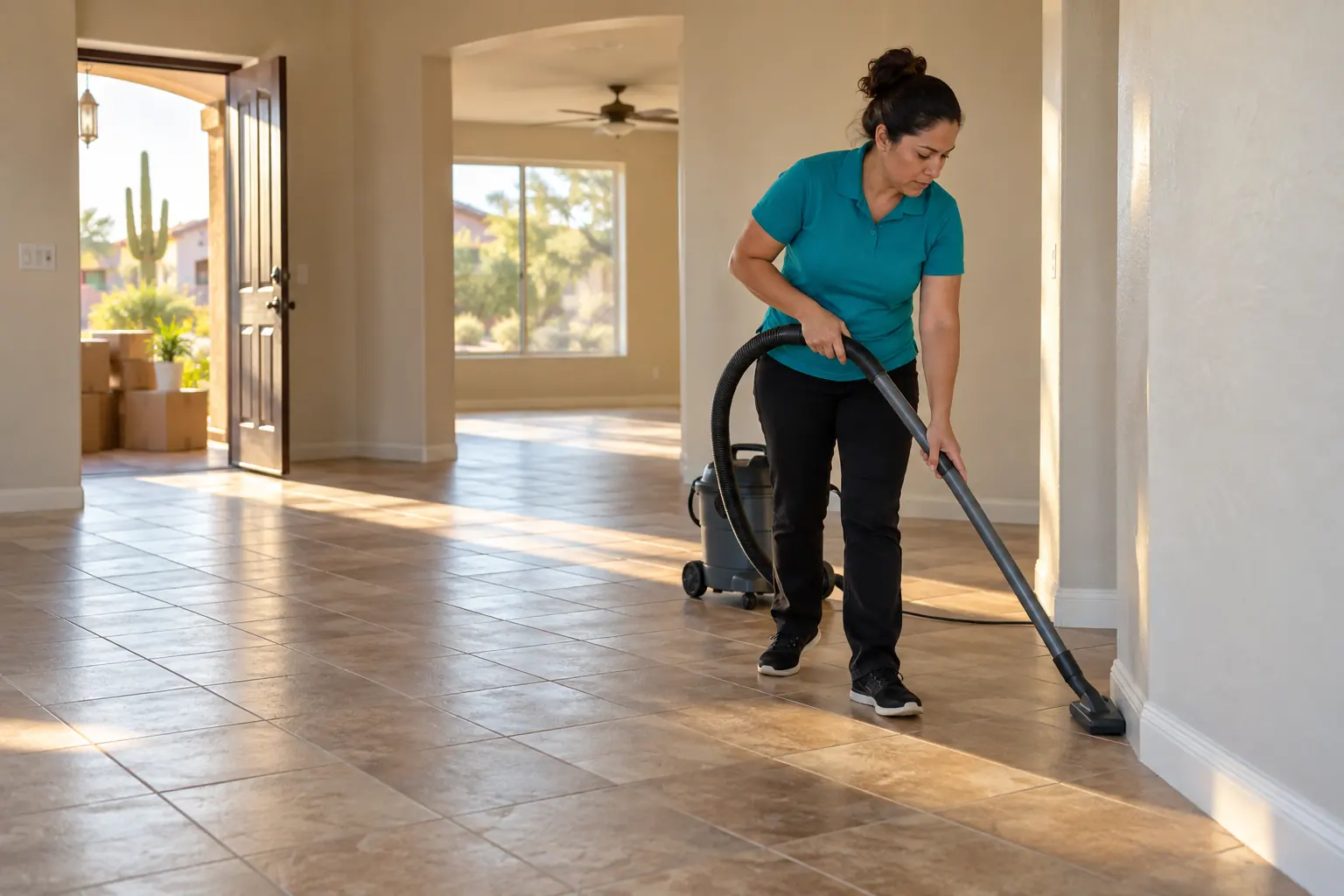 Empty clean Phoenix-area home ready after move-in move-out cleaning services
